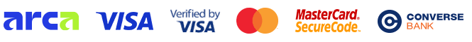 arca, Visa, Verified by Visa, Mastercard, Mastercard SecureCode, Converse Bank